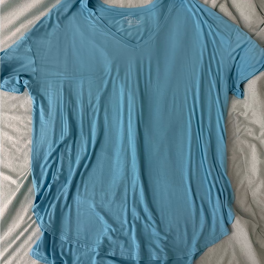 Blue V-Neck T-Shirt
